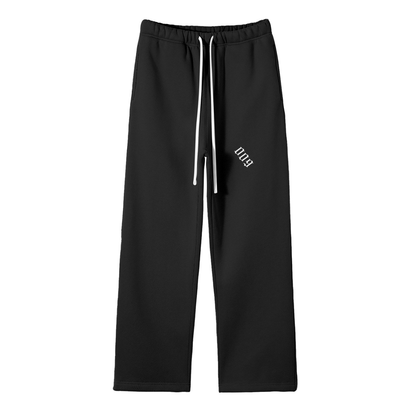 Streetwear Unisex Solid Color Fleece Straight Leg Pants