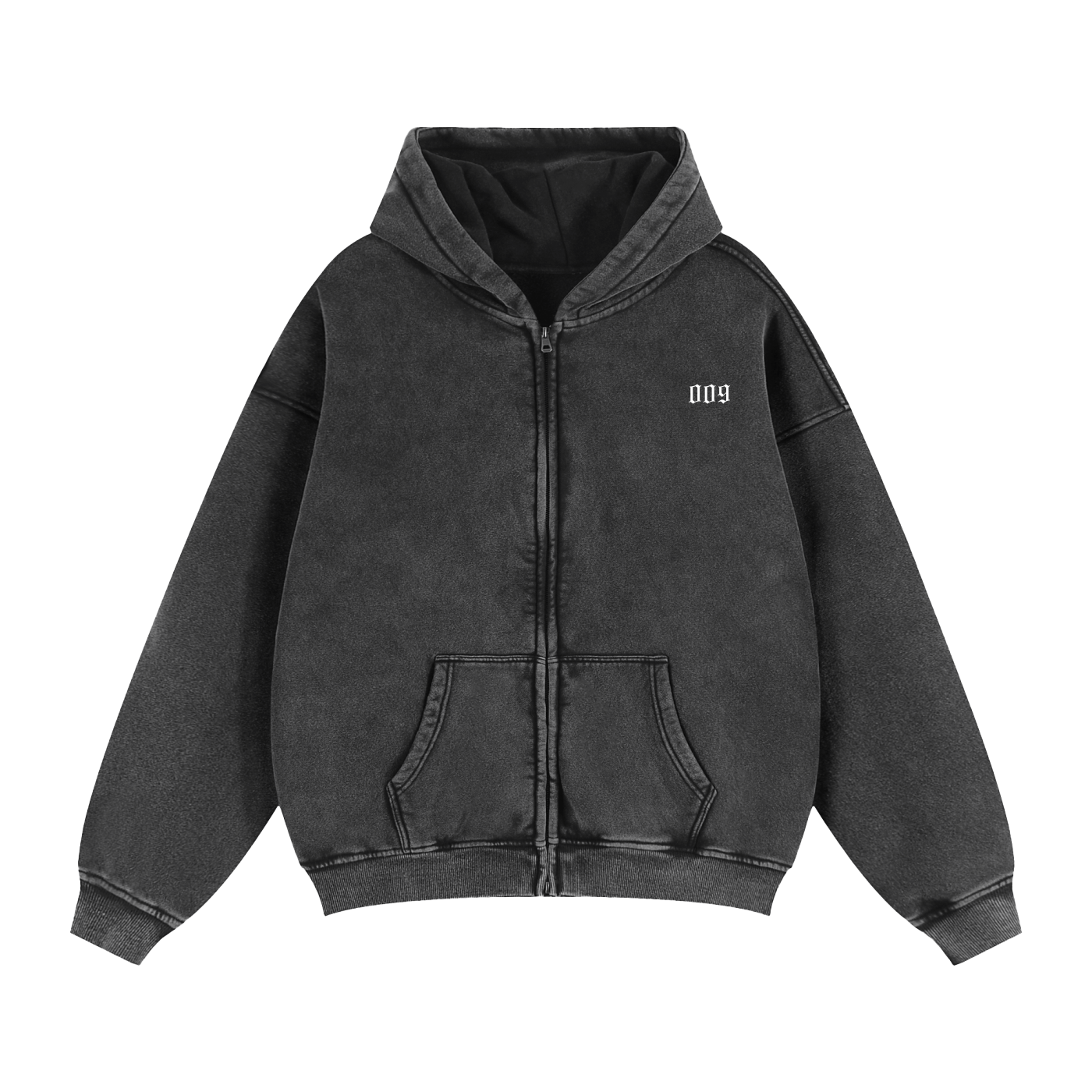 009 Zip-Through Boxy Hoodie